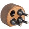 Round Wood Log Style with Bark 4 Bottle Countertop Wine Rack Holder